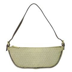 本物 フェンディ FENDI ズッキーノ アクセサリーポーチ ポーチ ハンドバッグ キャンバス ベージュ 8BR133 Zucchino バッグ 中古 【フォロー割】