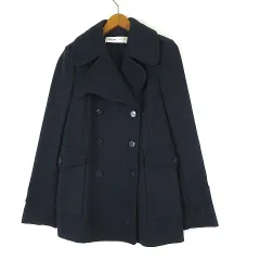 シーバイクロエ SEE BY CHLOE コート ピーコート メルトン ウール ロゴ ボタン S 紺 ネイビー 国内正規品のサムネイル