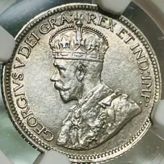 カナダ ジョージ5世 10セント 銀貨 1929 NGC UNC-Details - 旧貨幣