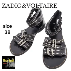 ZADIG&VOLTAIRE ザディグエヴォルテール サンダル ブラック ファスナー 38 24.0のサムネイル
