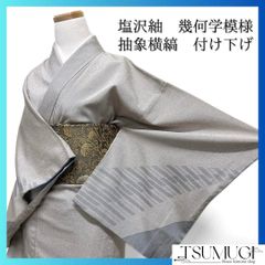 未着用　小紋　白大島紬　雲　花模様　着物　075a d 小紋 白大島紬 花模様 ホワイト 着物 082w d - メルカリ
