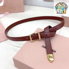 【今日特価】Miu Miu 2.0cm メンズベルト-1