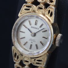 希少 SEIKO 1140-0120 カットガラス ゴールド 手巻時計 稼働品 - メルカリ