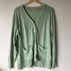 ジーユー UVカットオーバーサイズカーディガン レディース XL ライトグリーン 2741202510140016