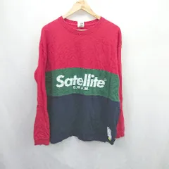 ◇ Θ Satellite サテライト 長袖 丸首ロゴTシャツ サイズone レッド系 メンズ E  【1506300022296】のサムネイル