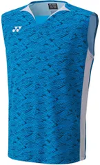 【新品・5営業日で発送】YONEX ヨネックス メンズゲームシャツ(ノースリーブ) (10614) 色 : ブルー サイズ : SS 