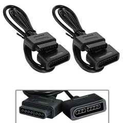 【人気商品】コントローラー 延長ケーブル 用 1.8m スーファミ (SFC) 2人用セット スーパーファミコン SNES akindou