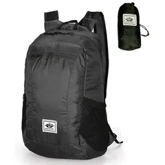 [motayu18] 使う時だけ リュック 小さくたためるエコバッグ マイバック バックパック 登山 ポケッタブル ランキング バイク 旅行用リュック エコバッグ りゅつく レディース メンズ (ブラック, フリー)