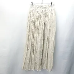 ◇ earth music&ecology アース ミュージック＆エコロジー ロング丈 プリーツ スカート サイズF グリーン系 レディース E  【1407020052863】