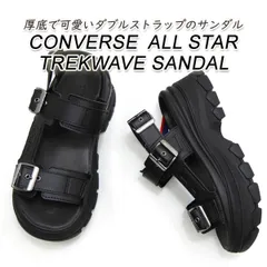コンバース レディース 厚底 サンダル 黒 トレックウエーブ CONVERSE ALL STAR TREKWAVE SANDAL ブラック/ブラック スニーカー 新作 夏 送料無料