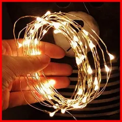 【人気商品】電池式 電球数100 ワイヤーライト 10m クリスマス LED パーティー ストリングライト 結婚式 イルミネーションライト 誕生日　飾りライト SimonJp スター　電飾　室内室外　防水　電球色　usb式
