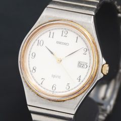 SEIKO セイコー スピリット リーフ針 デイト ビンテージ シルバー 