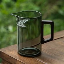 【新品未使用】耐熱ガラス製 公道杯 茶海 茶こし付き 分茶器 厚手ガラス製 湯冷まし 煎茶・緑茶・花茶用 家庭用茶器セット 500ml