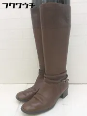 ■ あしながおじさん サイドジップ ロング ブーツ 22 1/2ｃｍ ブラウン レディース 【中古】 【1105200005608】