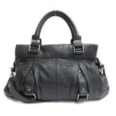 ディーゼル DIESEL 2WAY レザー ハンドバッグ ショルダー ブラック 240126E 鞄