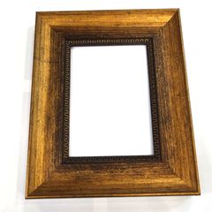 現品限り ミニ額 『10.8ｘ10.8ｘ厚1.0cmまでのモノが入る』 ゴールド  縁幅4.5cm 樹脂 ミニ額縁 ミニフレーム  高級額 DIY ハンドメイド 作品を飾る 棹の端材を使った 小さな額 【386-085T】