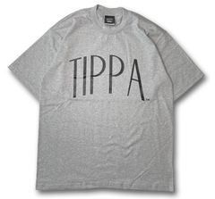 【TPL™️】“TIPPA”ヘビーウェイトTシャツ グレー×ブラック L