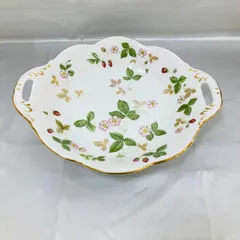 A【22.0cm】WEDGWOOD ウェッジウッド ワイルドストロベリー 小ボール プレート
