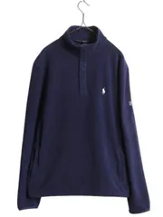 【お得なクーポン配布中!】 90s ポロゴルフ ラルフローレン フリース プルオーバー ジャケット メンズ M オールド ポロ アウトドア ハイネック スナップ ワンポイント