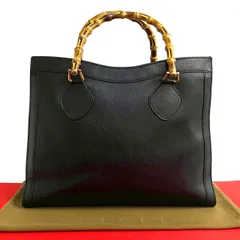 極 美品 希少品 GUCCI グッチ オールドグッチ ヴィンテージ バンブー レザー 本革 ハンドバッグ ミニ トートバッグ ブラック 448-3