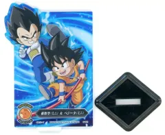【中古】アクリルスタンド・アクリルパネル 孫悟空(ミニ)＆ベジータ(ミニ) ACLLECT 「一番くじ ドラゴンボールDAIMA」 J賞