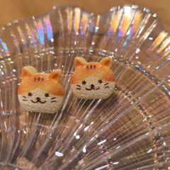 【ピアス/イヤリング】送料無料 パン ネコ アクセサリー ねこ レディース  合金 猫 好き 可愛い キャット ネコ ねこグッズ 千葉 猫雑貨 cats