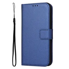 arrows We ケース 手帳 F-51B FCG01 アローズwe チェックレザー シンプル 手帳 ケース 【Color】 ブルーのサムネイル