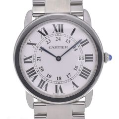カルティエ CARTIER W6701005 ロンドソロ LM デイト クォーツ メンズ 良品 R#141484