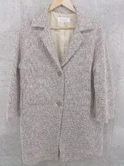 ■ DoCLASSE ドゥクラッセ ツイード系 長袖 チェスター コート サイズ7 グレージュ系 レディース  【中古】 【1002801073350】のサムネイル