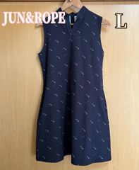 ◇タグ付 2.8万◇ JUN&ROPE BIGダイヤ柄 スリットネックワンピース