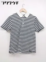 ◇ Arnold Palmer アーノルドパーマー ボーダー 半袖 ポロシャツ サイズ4 ブラック ホワイト メンズ 【中古】 【1104230001260】