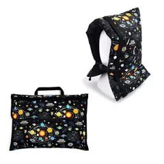 COLORFUL CANDY STYLE 新品  入園入学シリーズ 防災頭巾 カバー2点セット 太陽系惑星とコスモプラネタリウム ブラック 小学校