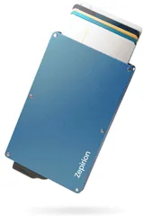 パシフィックブルー_マネークリップ無し [zepirion] キャッシュレスに最適化 クレジットカードケース スキミング防止 磁気防止 スライド式 スリム 薄型 アルミニウム メンズ レディース パシフィックブルー(クリップ無し)