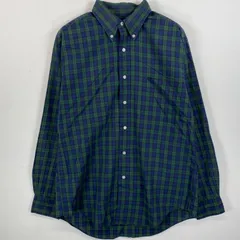 古着 80's～90's/80年代～90年代 ヴィンテージ エルエルビーン L.L.Bean 長袖シャツ ボタンダウン 胸ポケット M  グリーン系 チェック メンズ