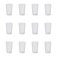 Thunder Group タンブラー 150ml 5oz 12個セット 業務用 割れにくい 食洗機対応 重ねてもくっつかない プラスチック コップ グラス 軽量 PLTHTB005C-12S