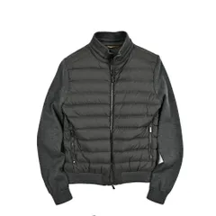 MOORER ムーレー / MONDINI-SCC ダウンブルゾン ボンバージャケット スタンドカラー 異素材コンビ 春秋 アウター ナイロン グレー 418021