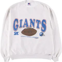 古着 90年代 ラッセル Russell NFL NEW YORK GIANTS ニューヨークジャイアンツ プリントスウェットシャツ トレーナー USA製/eaa591075