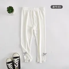 子供服 レギンス キッズ 女の子 リブ 7分丈 リボン付き パンツ 春 夏 ズボン 虫対策 薄手 子供bbwq06