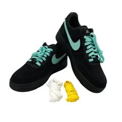 【中古】Tiffany ＆ Co. ティファニー TIFFANY×NIKE AIR FORCE 1 LOW 1837 エアフォース1 ローカット ブラック｜ティファニーブルー 27.5 25010681 QB