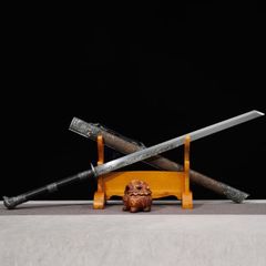 「潜龍」直刀　唐横刀（全長114cm・マンガン鋼一体造）唐代 直刀 レプリカ 龍骨構造 日本刀 模造刀 COSPLAY 装飾用”“非実戦
