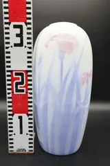 Y914 宮内庁御用達 深川製磁 官窯染付 花鳥紋花瓶 高さ38㎝ Amazon.co.jp: 深川製磁 宮内庁御用達 官窯染付 花鳥紋百合に雀