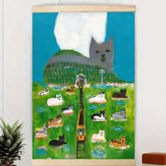 シャンプー猫 黒猫 ネコ好きのための アートポスター インテリア雑貨 美容室 ディスプレイ おもしろ レトロ 玄関 リビング トイレ 寝室 子ども部屋  - メルカリ