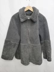 ◇ ⊇ ROPE PICNIC リバーシブル　フェイクスエード　ボア 長袖 ブルゾン サイズ38 チャコール レディース P  【1410160008980】