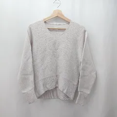 ◇ ⊇ UNITED ARROWS ウール100% ハイゲージ 長袖 セーター サイズ表記なし ライトグレー レディース E  【1506130016410】