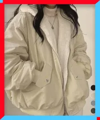 新品 リバーシブルボアパーカージャケット韓国風 2WAYアウター冬 両面着用可能 厚手 裏起毛 ボアコート 【 送料無料 】