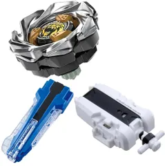 3点セット / ベイブレード X UX-06 ブースター レオンクレスト7-60GN + BX-42 ラバーカスタムグリップ ブルーVer.  +BX-28 ストリングランチャー ホワイトVer.