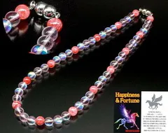 新美インカ幸せネックレス [ ネックレス 天然石 パワーストーン ルナフラッシュ クォーツ 開運 開運グッズ 風水 ピンク 精神安定 水晶 ]