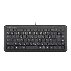 エレコム 有線ミニキーボード 静音タイプ メンブレン式 ブラック TK-FCM077PBKのサムネイル