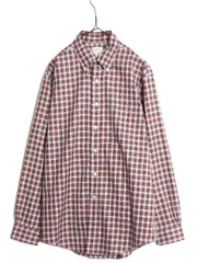 【お得なクーポン配布中!】 ブルックスブラザーズ チェック 3点留め ボタンダウン 長袖 シャツ メンズ М / 古着 Brooks Brothers コットン ノーアイロン ポケット付き