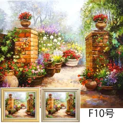 油彩画肉筆画作者不詳幸運のクローバーF6号